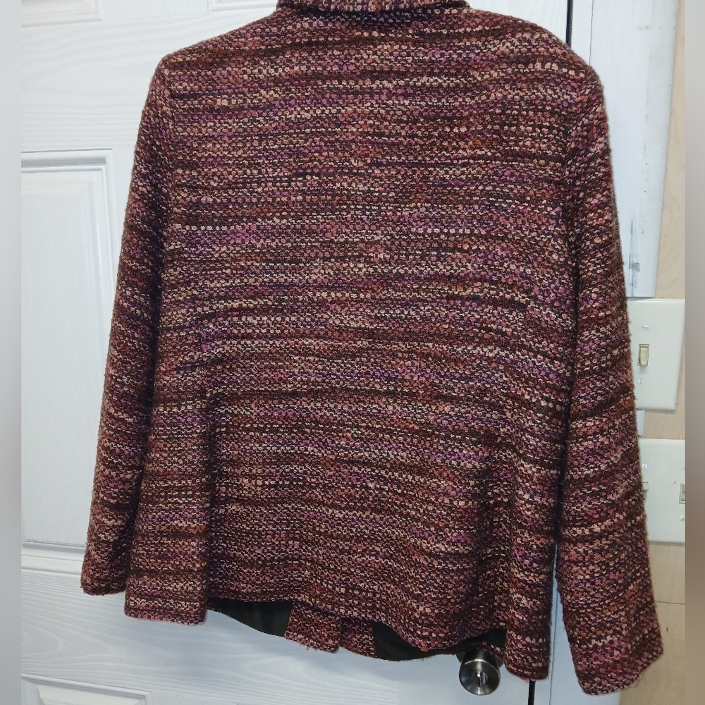 Pendleton Red and Brown Knit Blazer Jacket - Picture 2 of 4